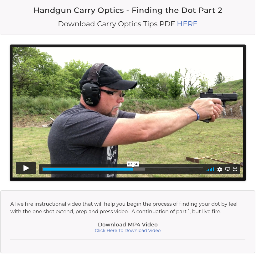 Digital - Handgun Carry Optics - Finding the DOT Parts 1-5