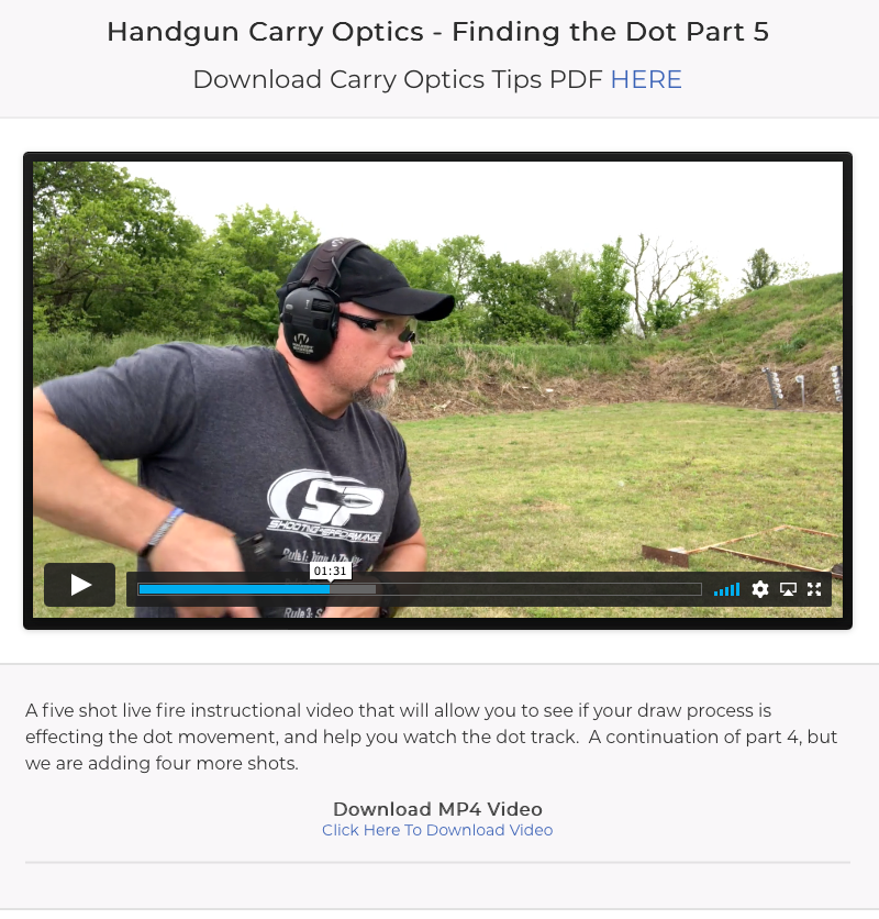 Digital - Handgun Carry Optics - Finding the DOT Parts 1-5